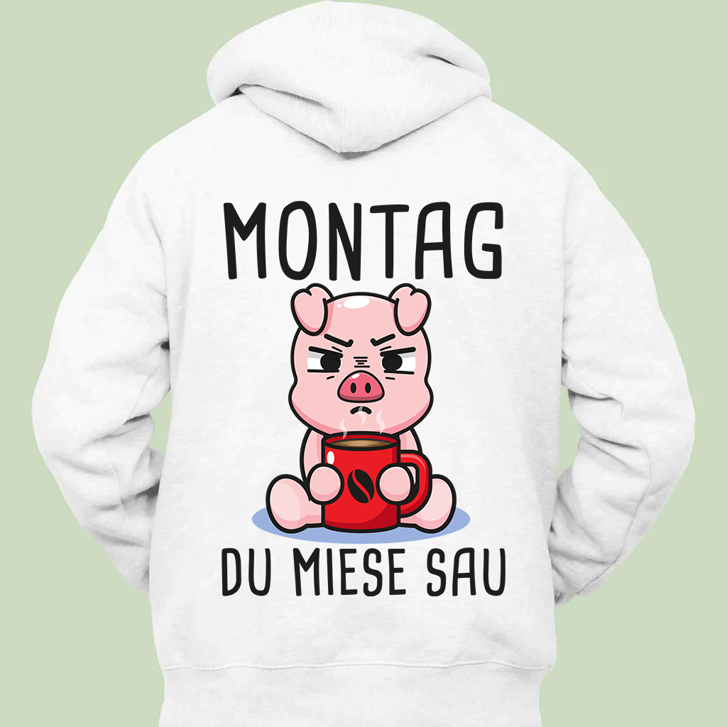 Miese Sau - Hoodie Unisex Rückendruck