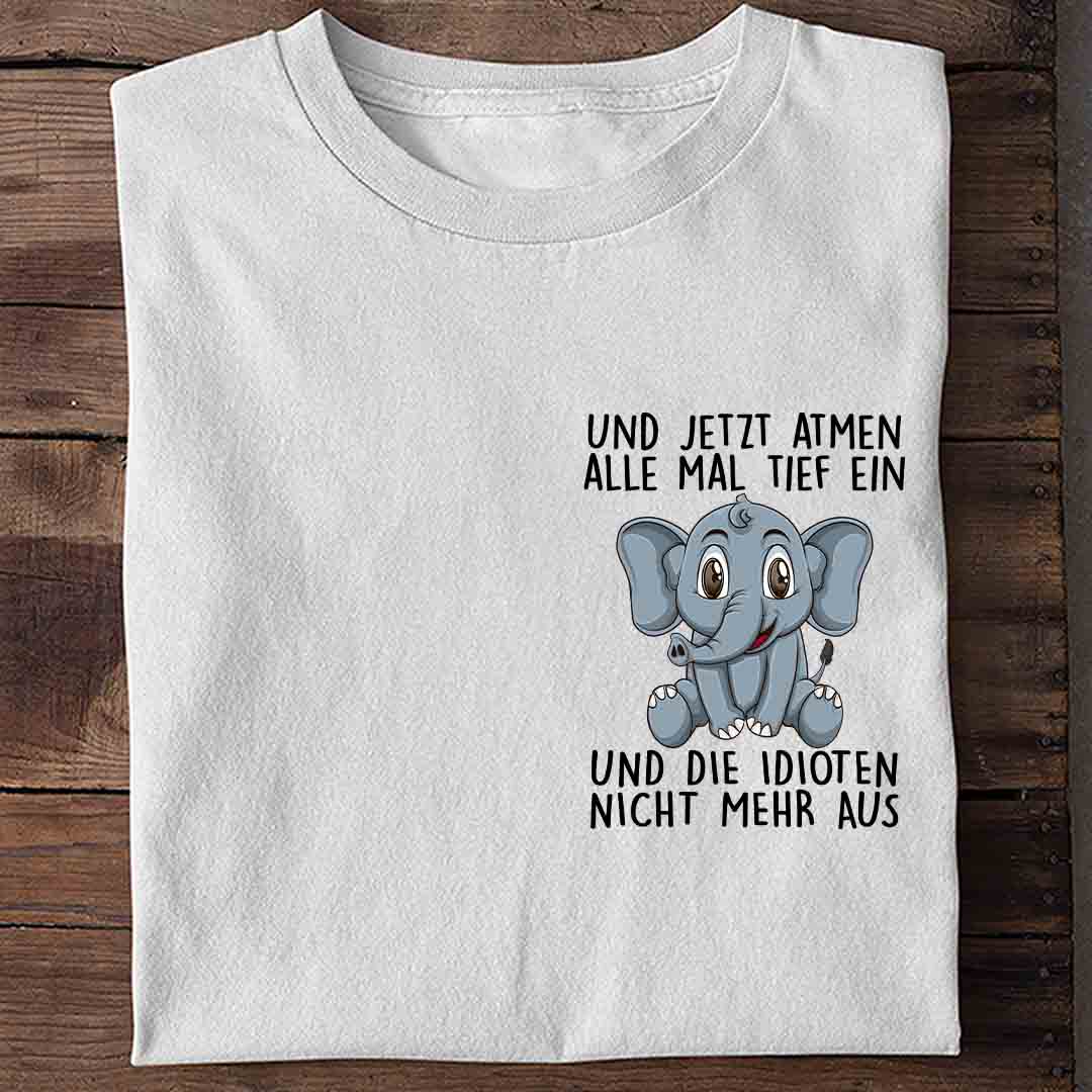 Einatmen Elefant Brust - Shirt Unisex