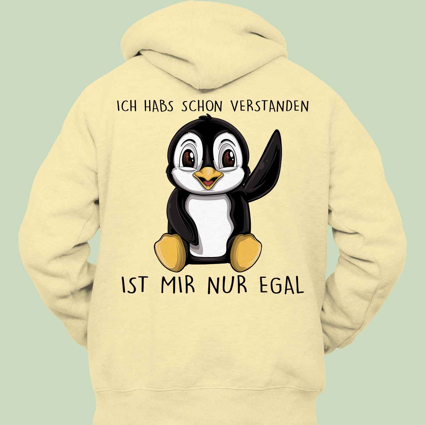 Verstanden Pinguin - Hoodie Unisex Rückendruck
