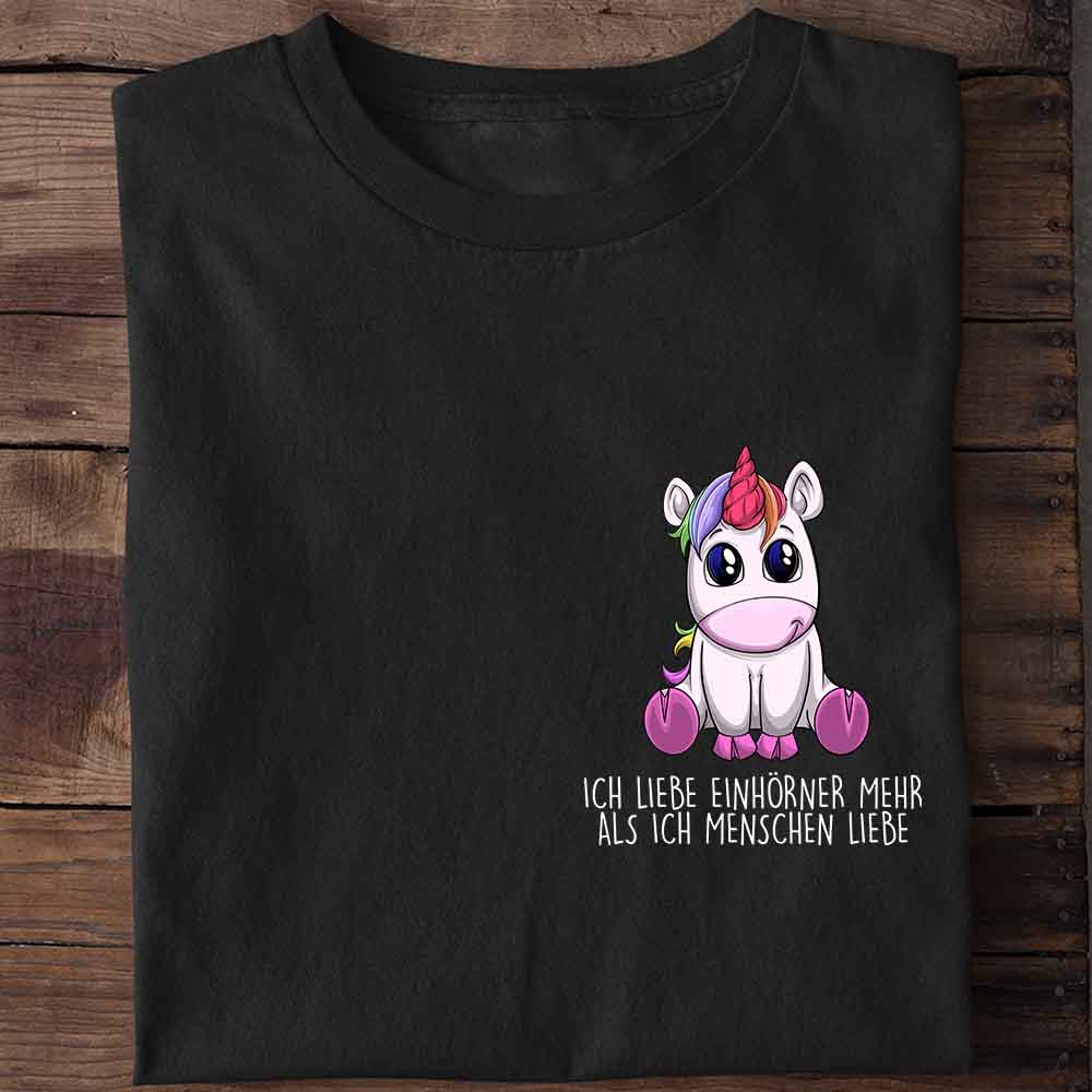 Einhornliebe Brust - Shirt Unisex