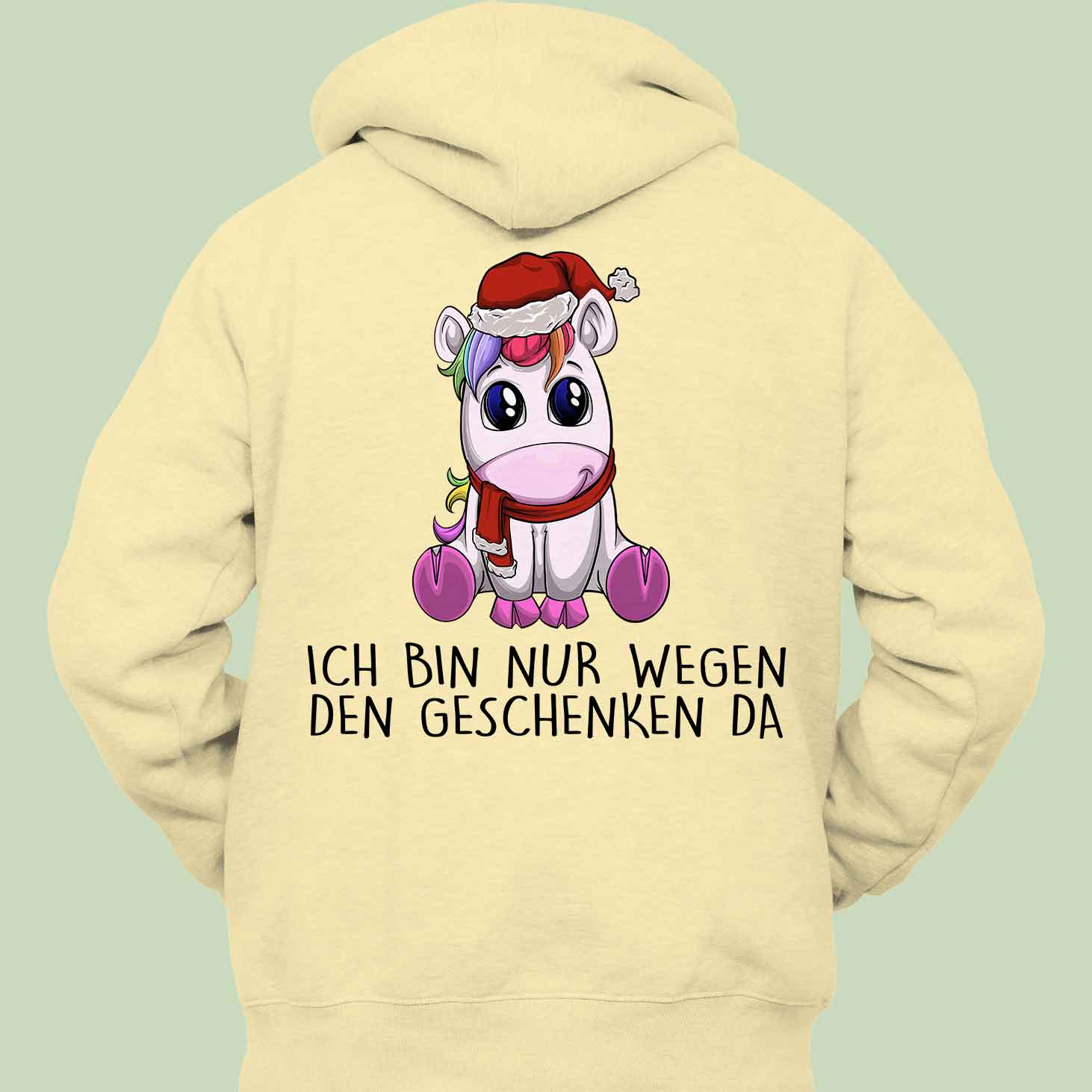 Geschenke Einhorn - Hoodie Unisex Rückendruck