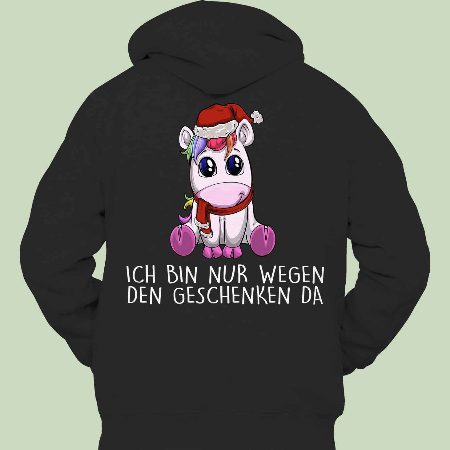 Geschenke Einhorn - Hoodie Unisex Rückendruck