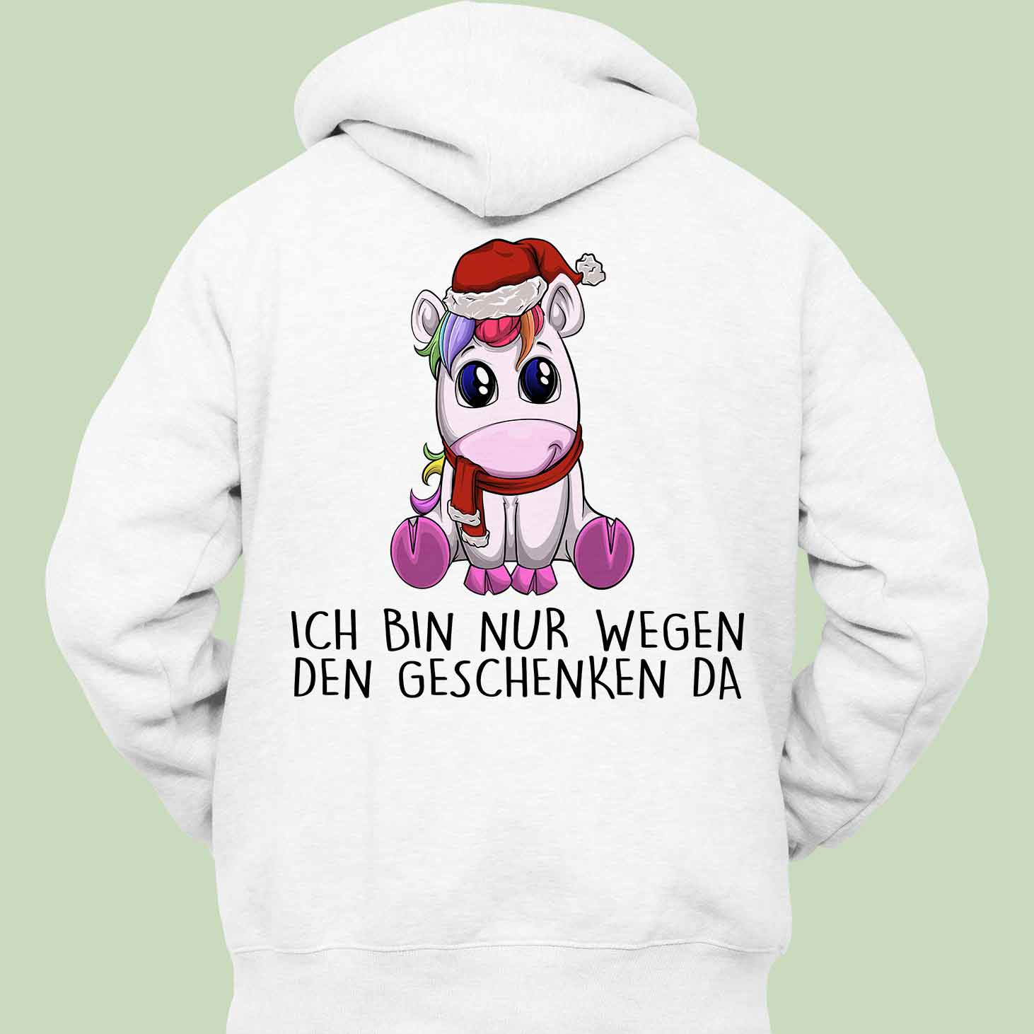 Geschenke Einhorn - Hoodie Unisex Rückendruck