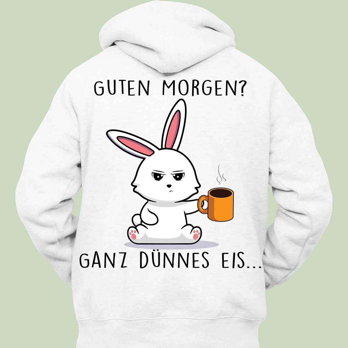 Guten Morgen Cute Bunny - Hoodie Unisex Rückendruck