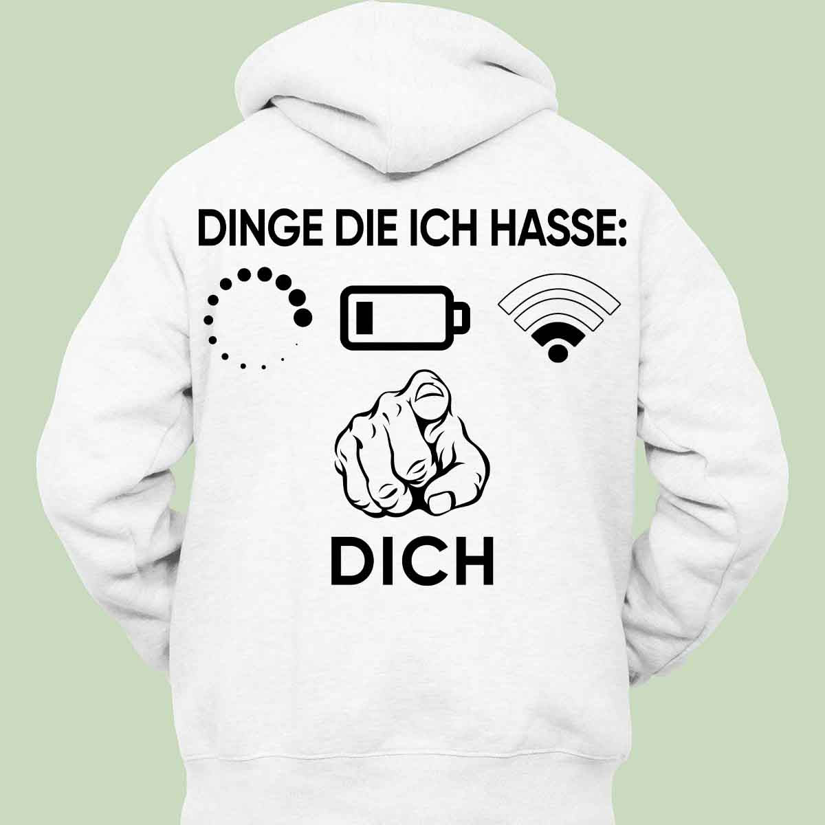 Hassen - Hoodie Unisex Rückendruck