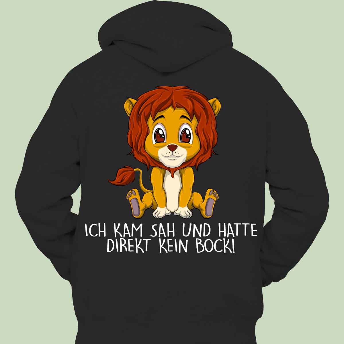 Kein Bock Löwe - Hoodie Unisex Rückendruck