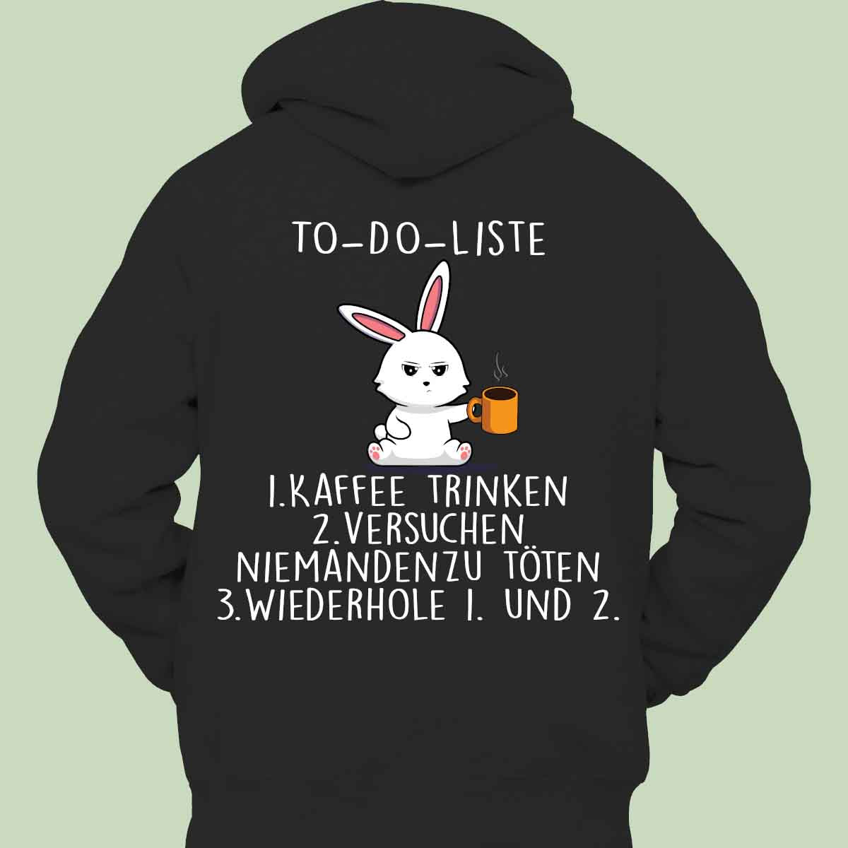 To-Do Bunny 2 - Hoodie Unisex Rückendruck