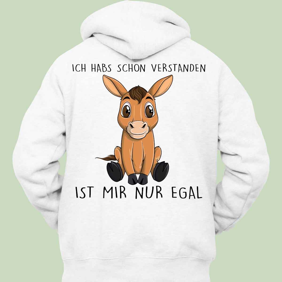 Verstanden Pferd - Hoodie Unisex Rückendruck