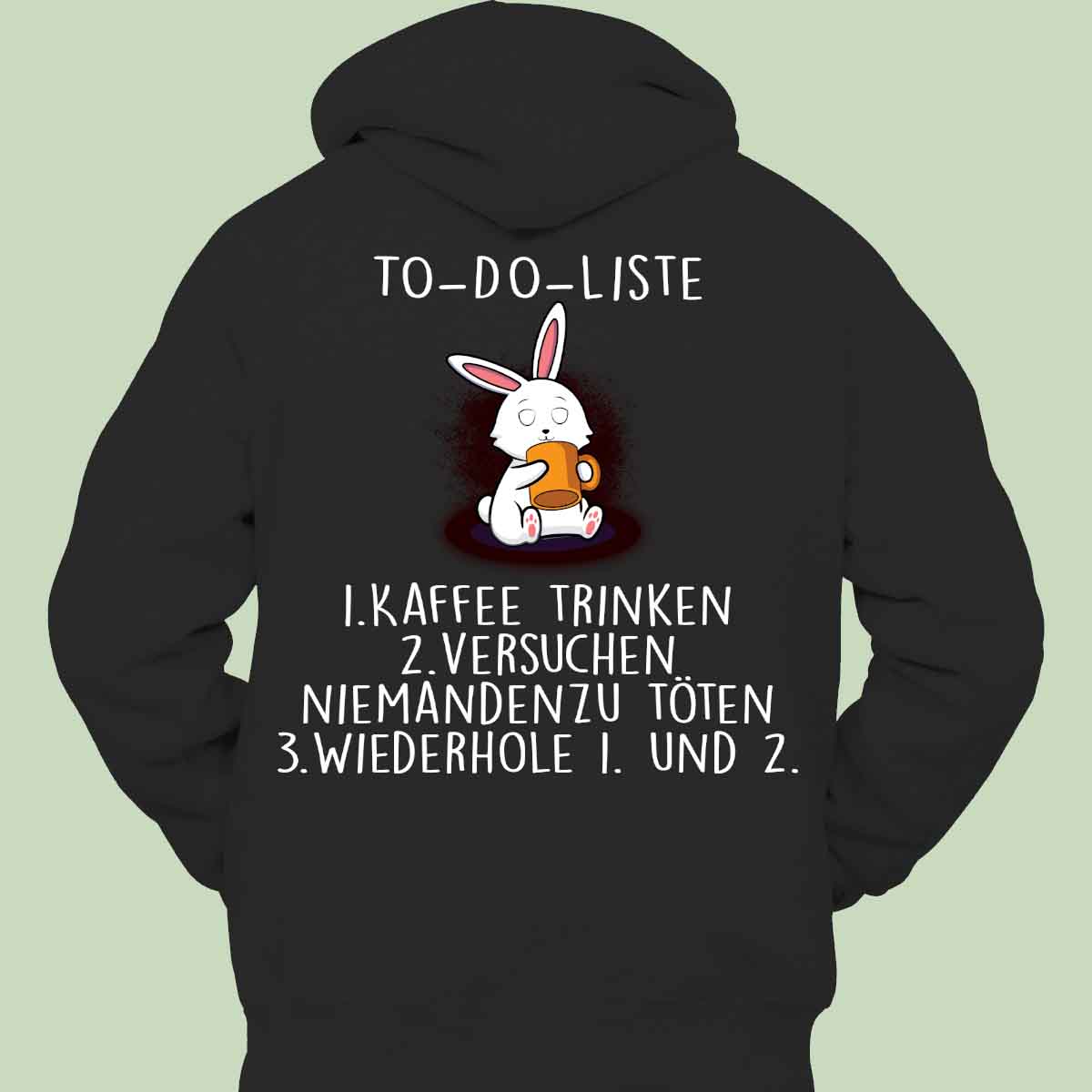 To-Do Bunny - Hoodie Unisex Rückendruck