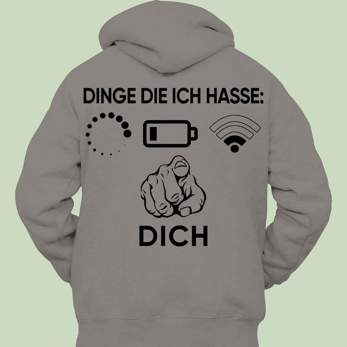 Hassen - Hoodie Unisex Rückendruck