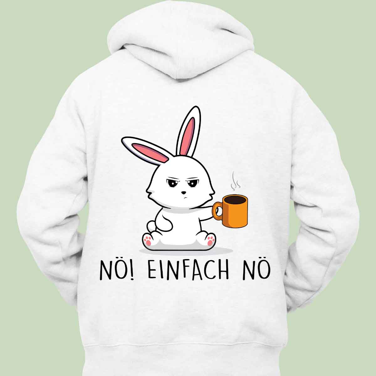 Nö! Kaffee Bunny - Hoodie Unisex Rückendruck