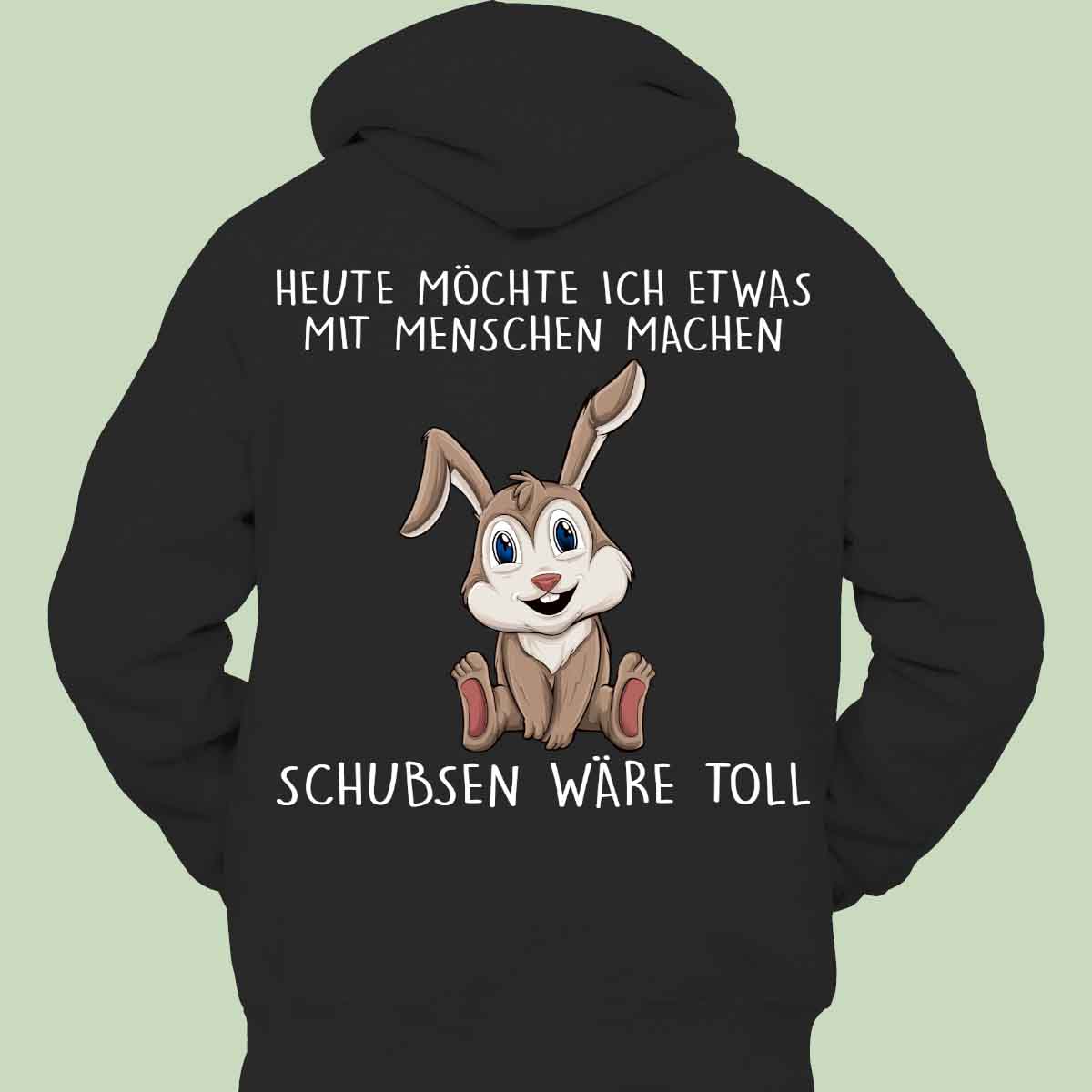 Schubsen Bunny - Hoodie Unisex Rückendruck