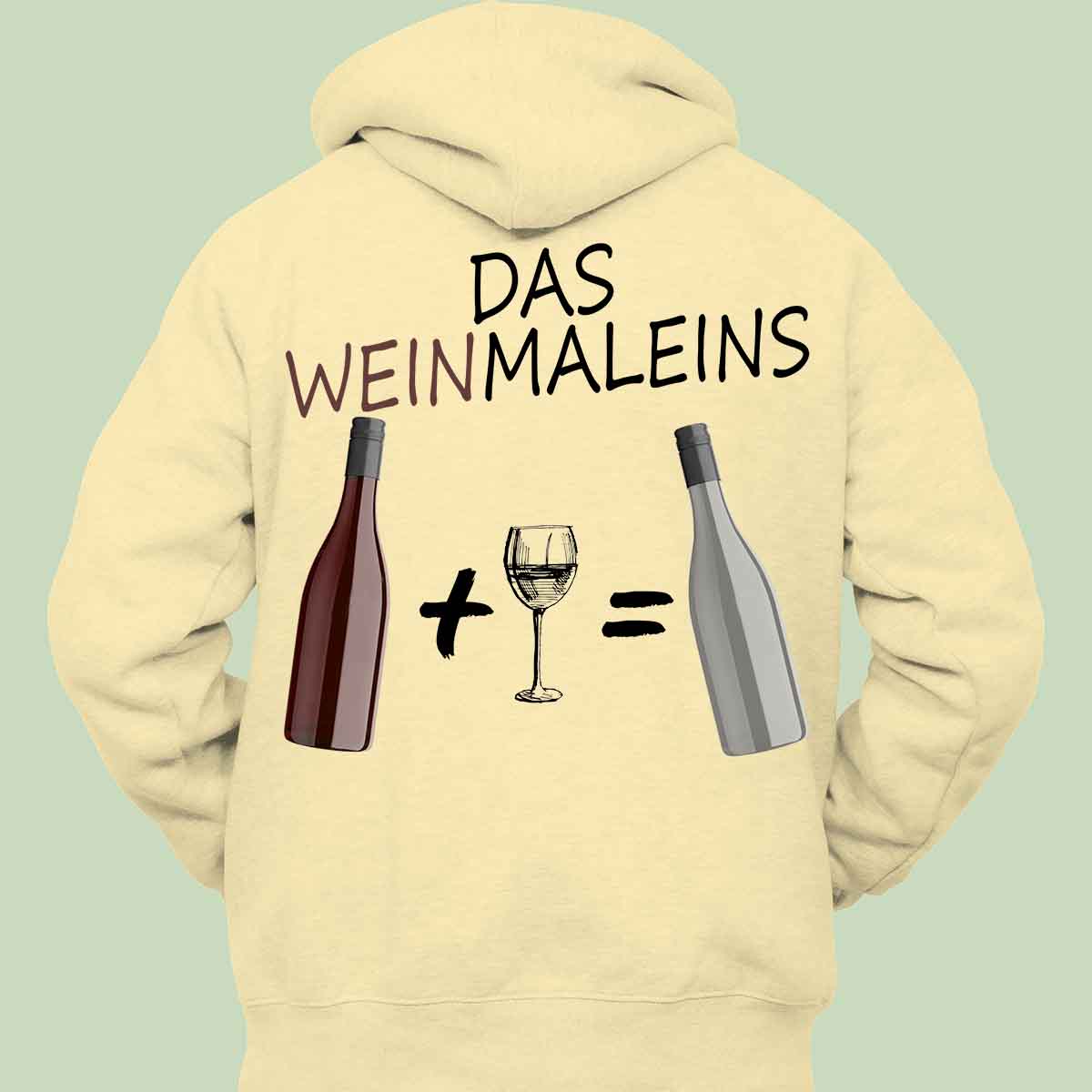 Weinmaleins - Hoodie Unisex Rückendruck