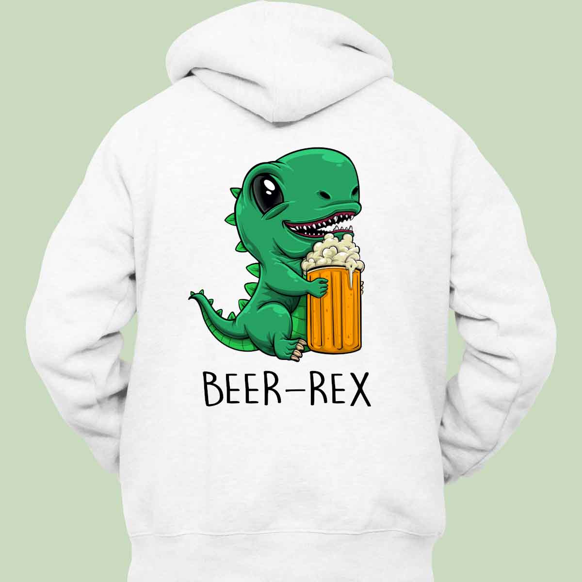 Beer-Rex - Hoodie Unisex Rückendruck