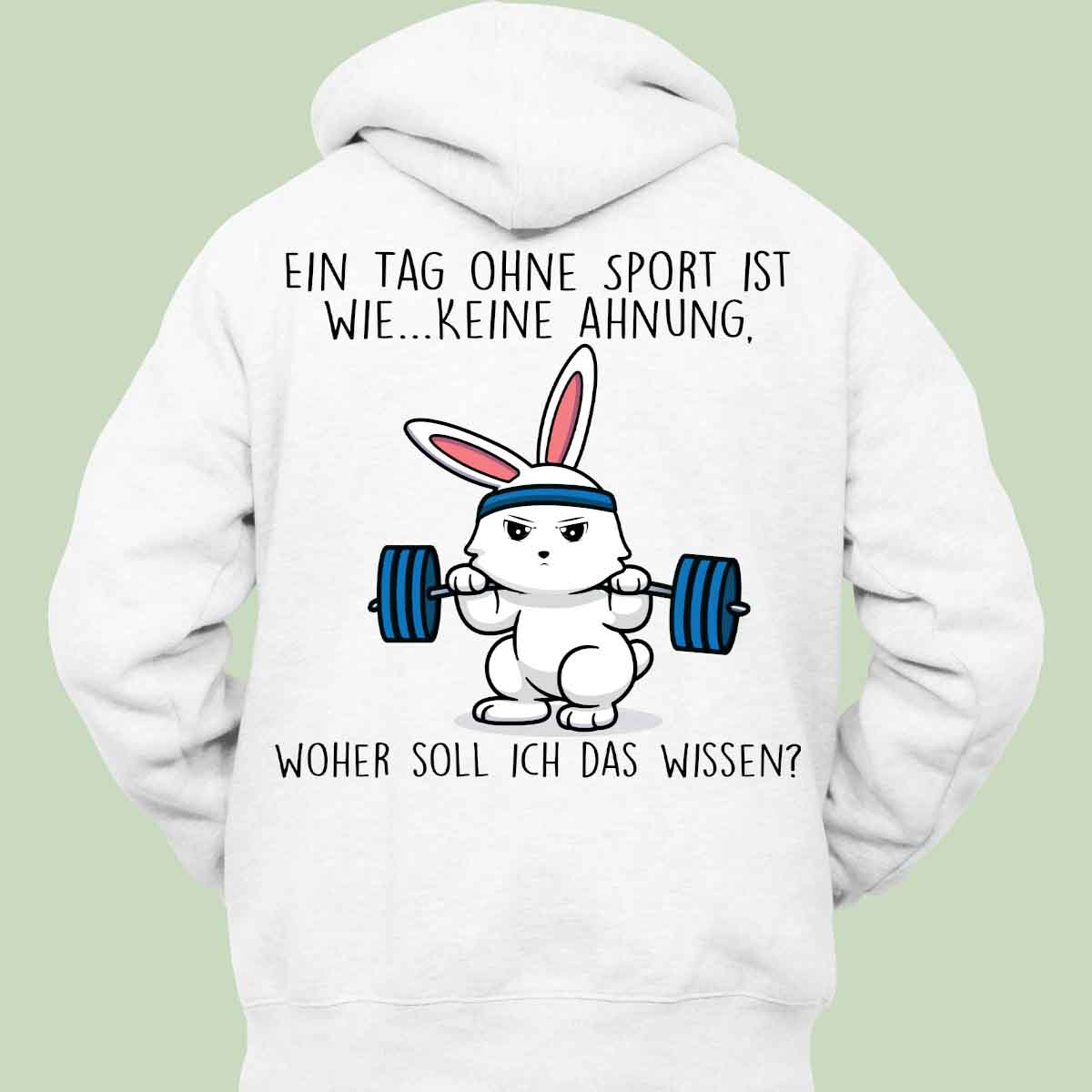 Ohne Sport Bunny - Hoodie Unisex Rückendruck