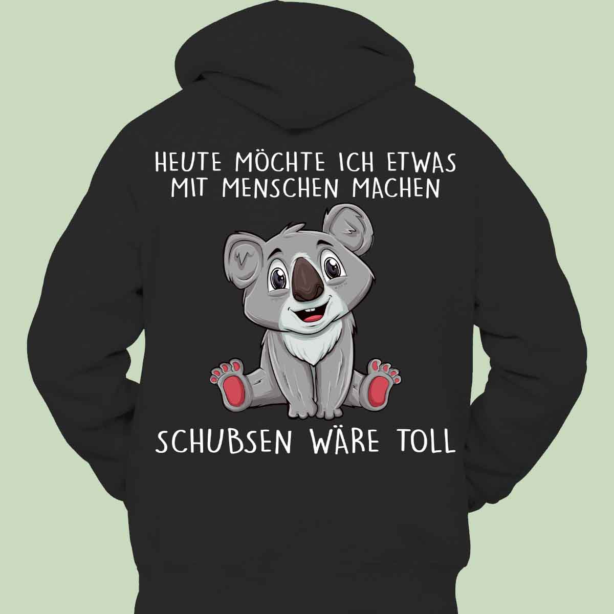 Schubsen Koala - Hoodie Unisex Rückendruck