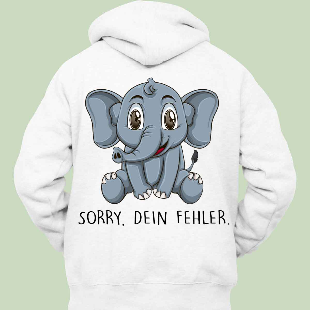 Dein Fehler Elefant - Hoodie Unisex Rückendruck