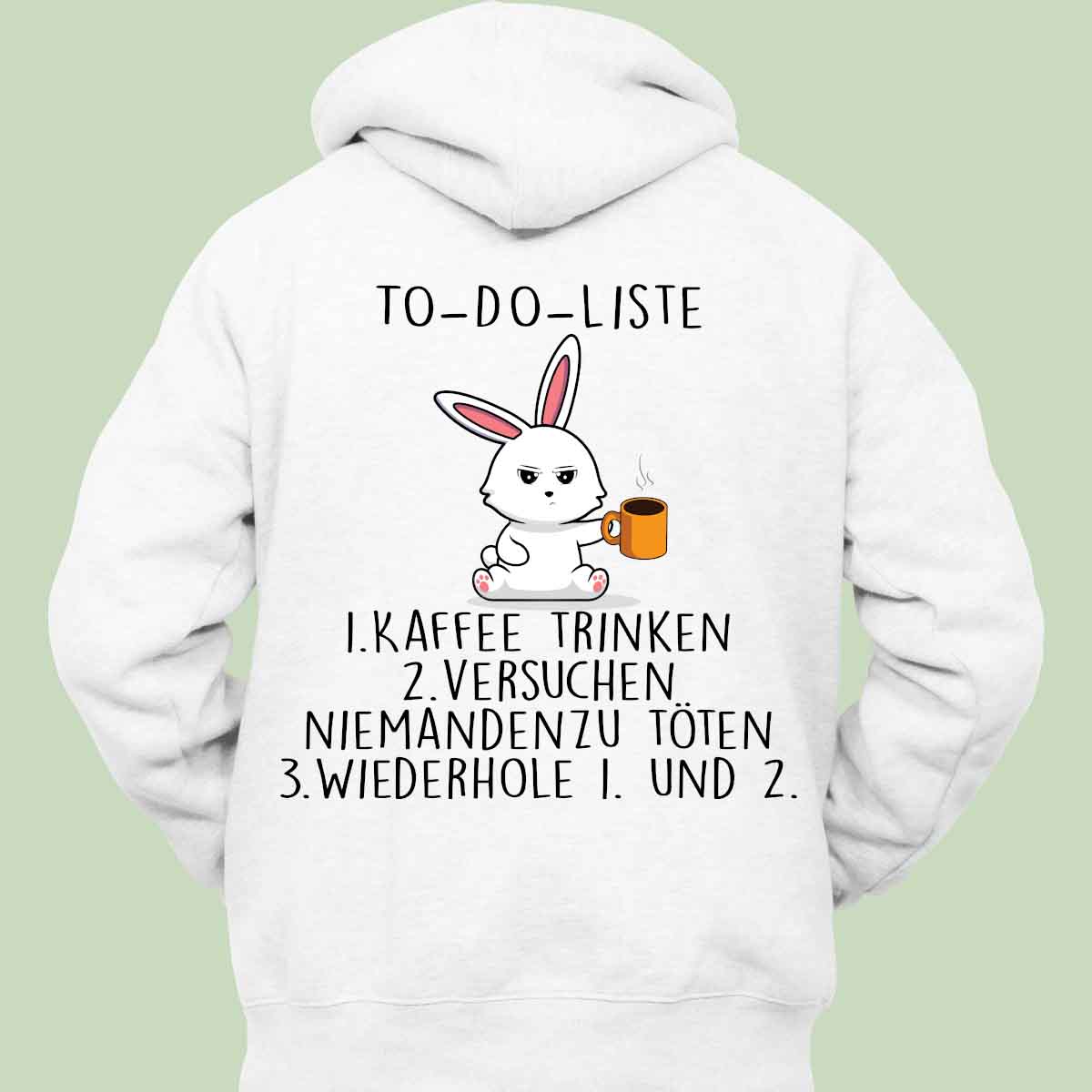 To-Do Bunny 2 - Hoodie Unisex Rückendruck