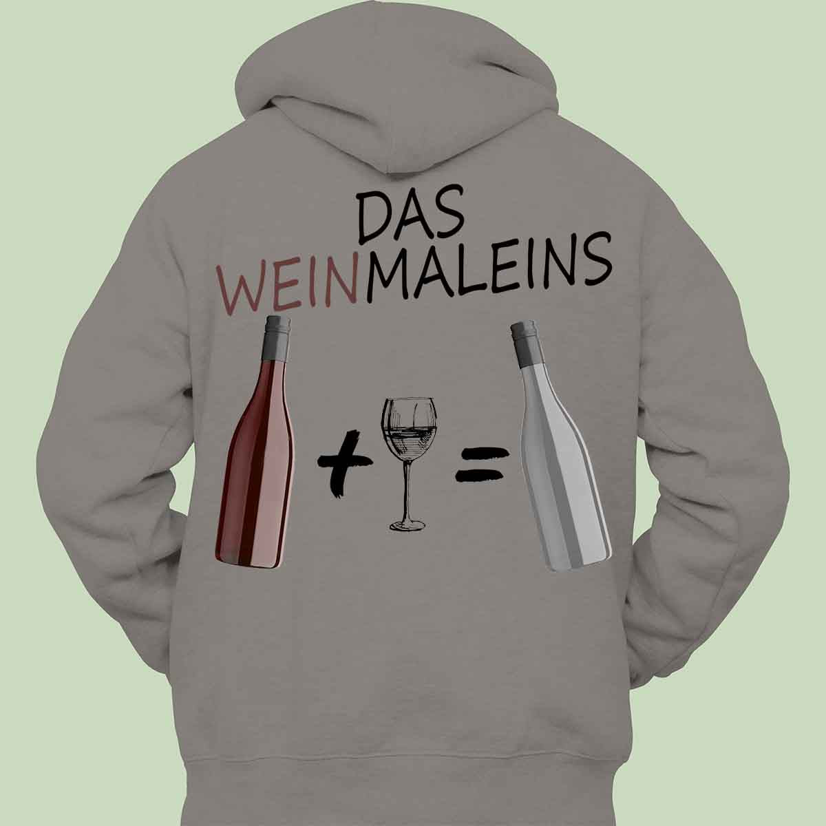 Weinmaleins - Hoodie Unisex Rückendruck