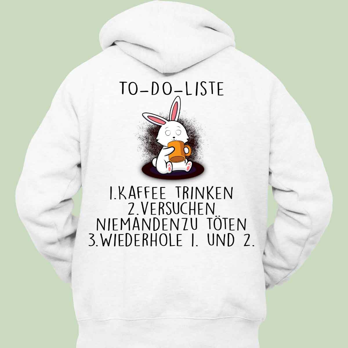 To-Do Bunny - Hoodie Unisex Rückendruck