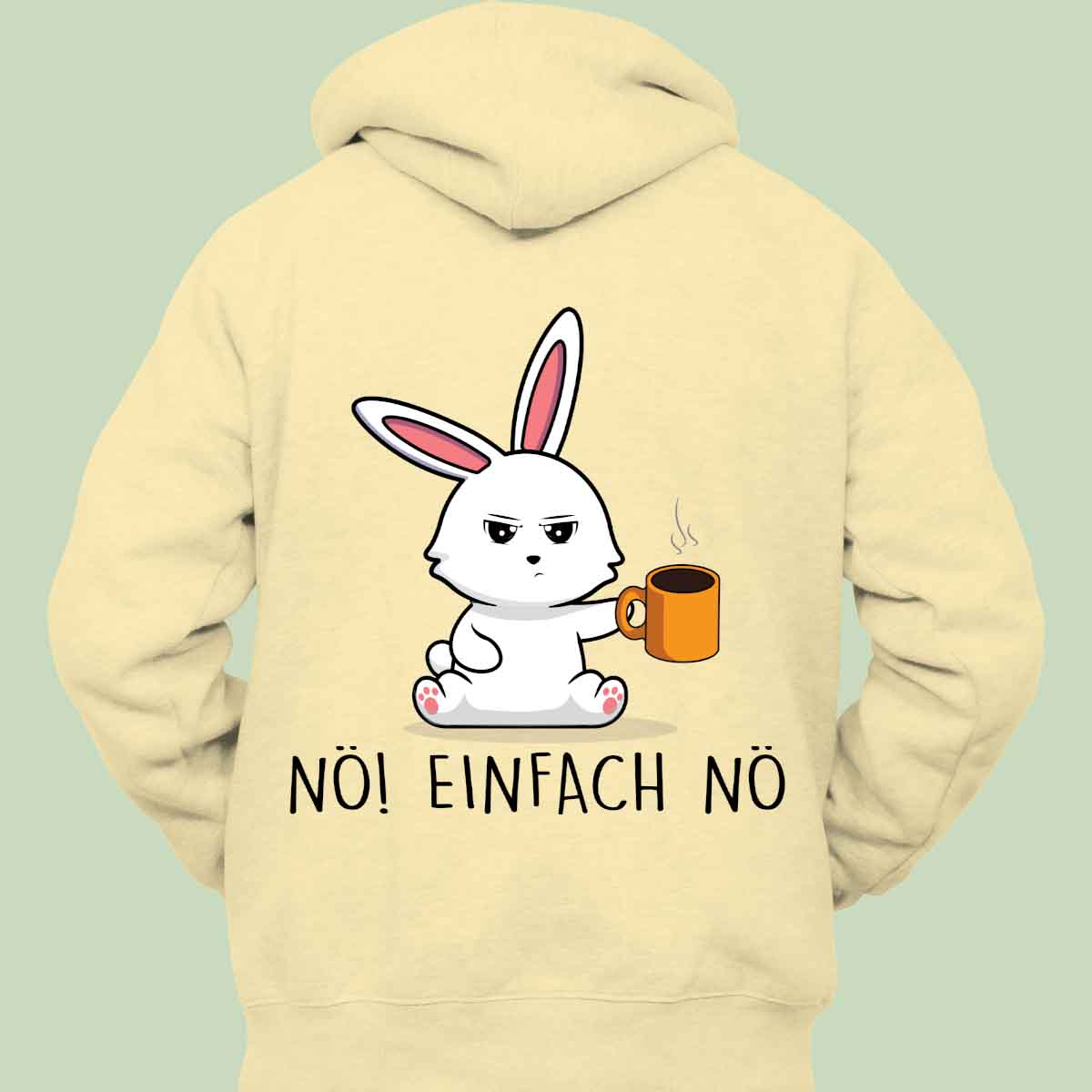 Nö! Kaffee Bunny - Hoodie Unisex Rückendruck