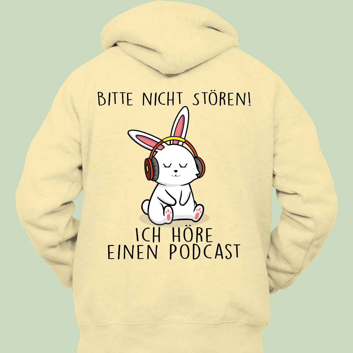 Nicht Stören Bunny - Hoodie Unisex Rückendruck