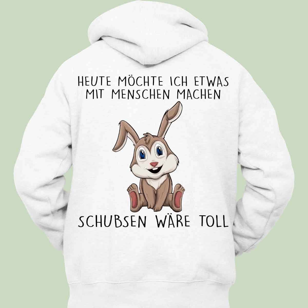 Schubsen Bunny - Hoodie Unisex Rückendruck