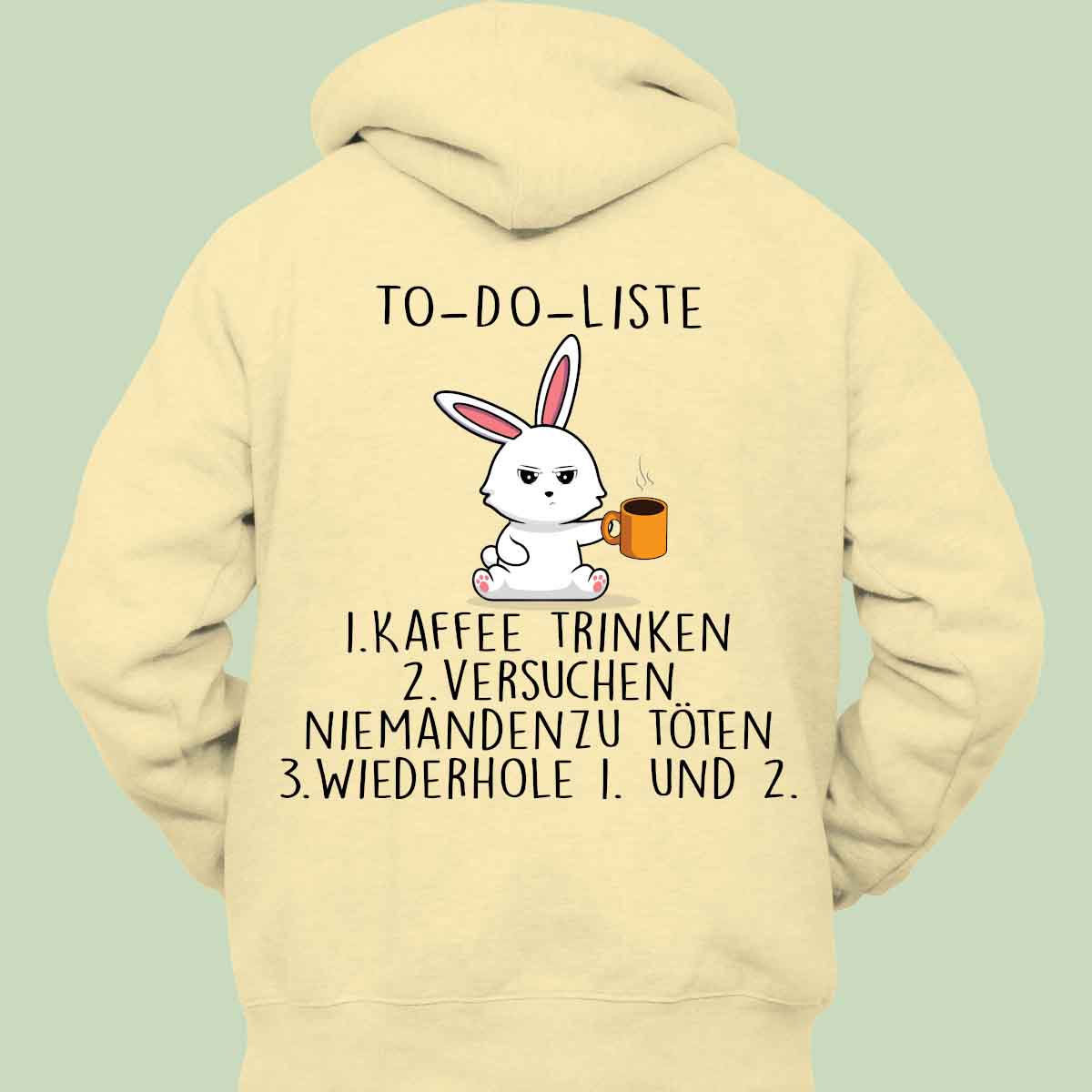 To-Do Bunny 2 - Hoodie Unisex Rückendruck