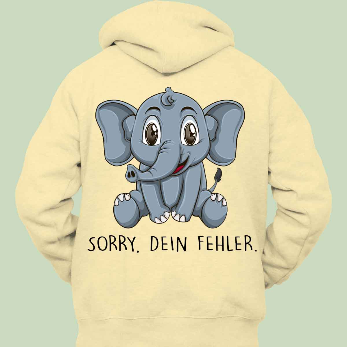 Dein Fehler Elefant - Hoodie Unisex Rückendruck