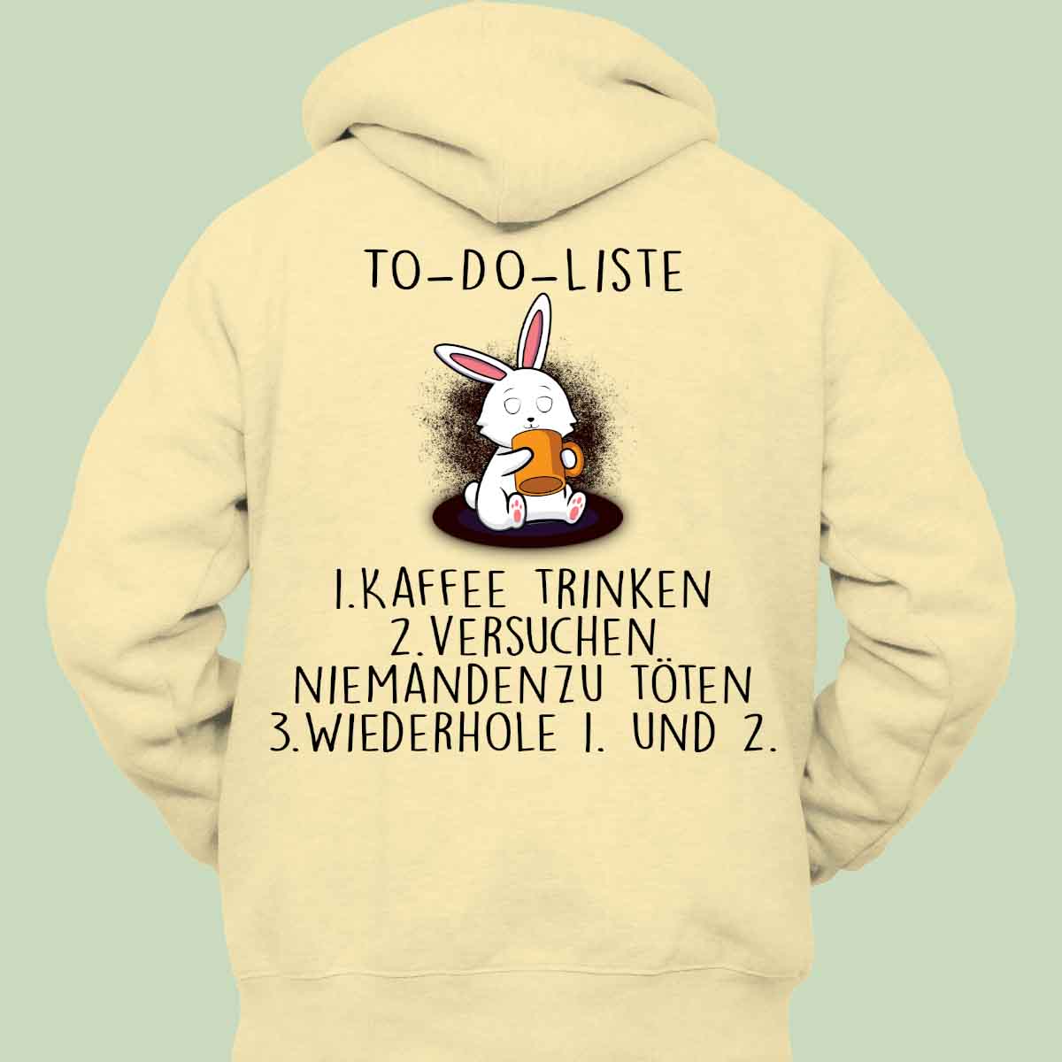 To-Do Bunny - Hoodie Unisex Rückendruck