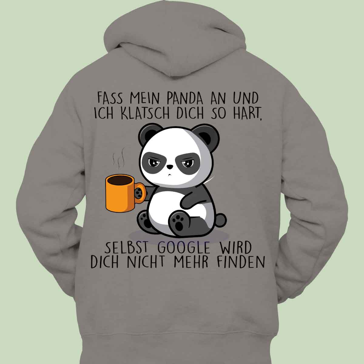 Anfassen Cute Panda - Hoodie Unisex Rückendruck