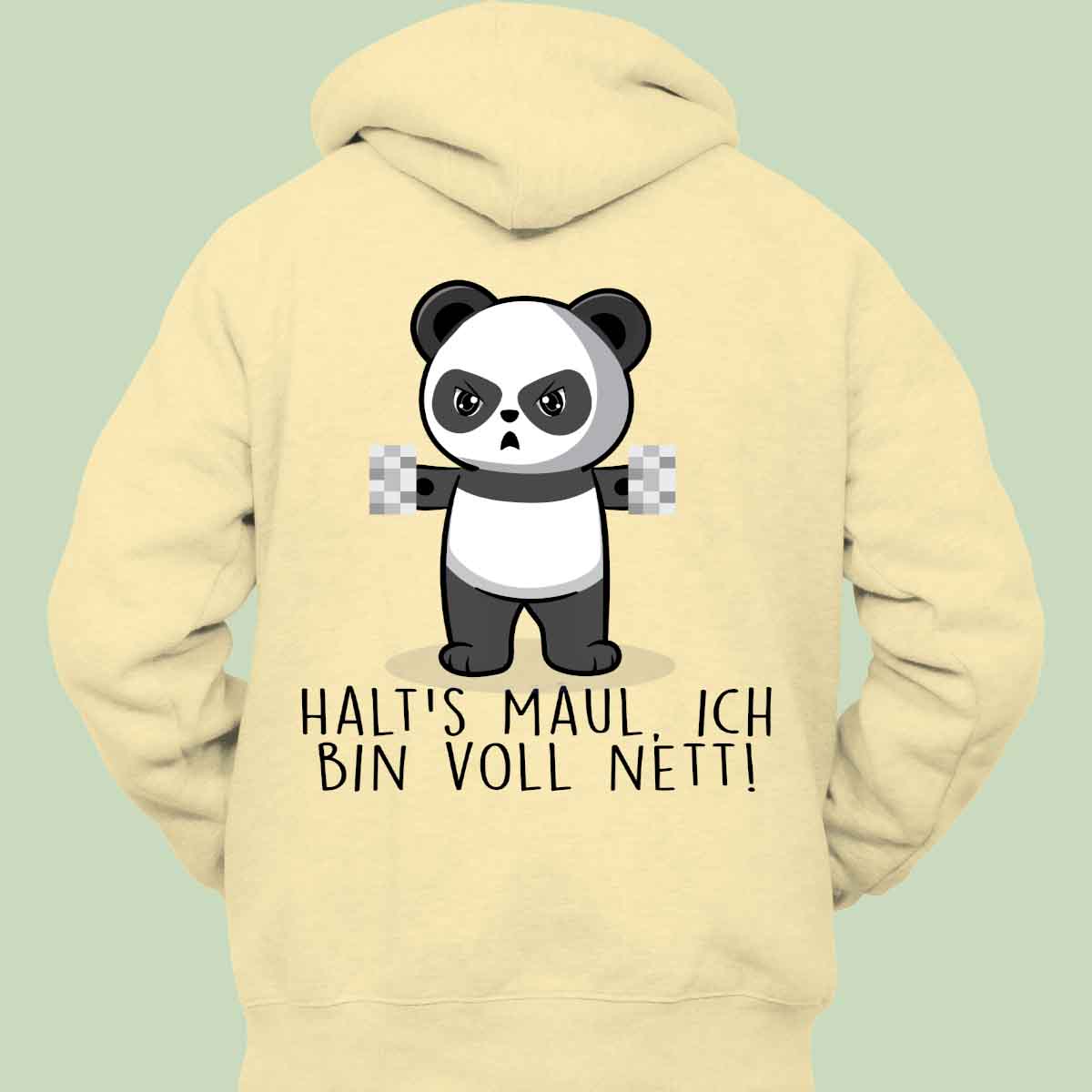 Voll Nett Cute Panda - Hoodie Unisex Rückendruck