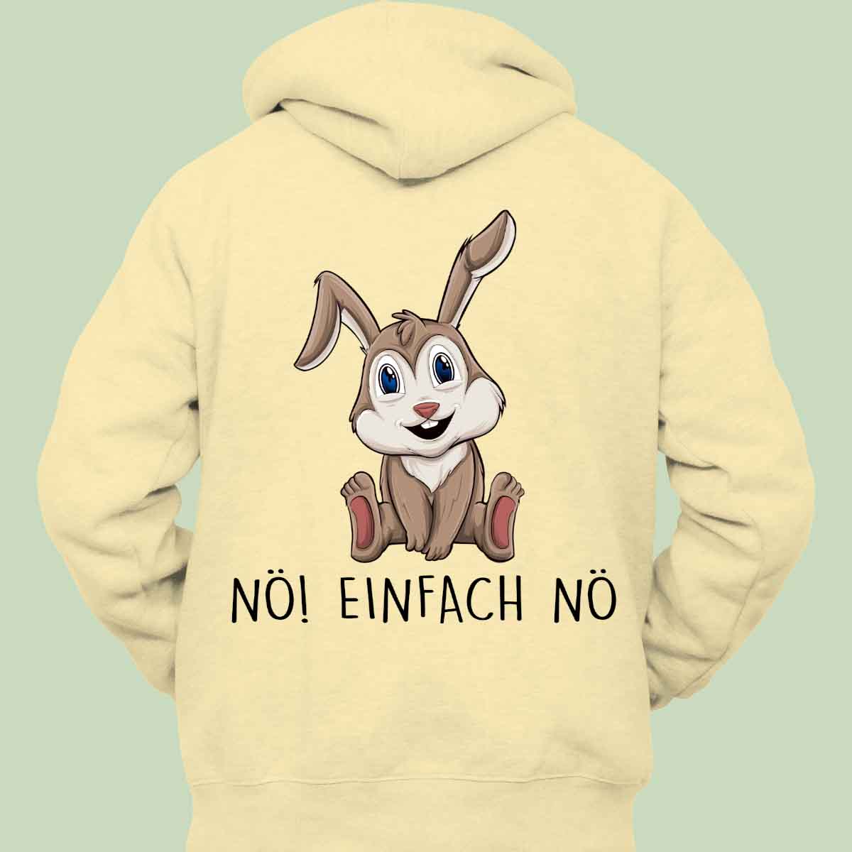 Nö! Bunny - Hoodie Unisex Rückendruck