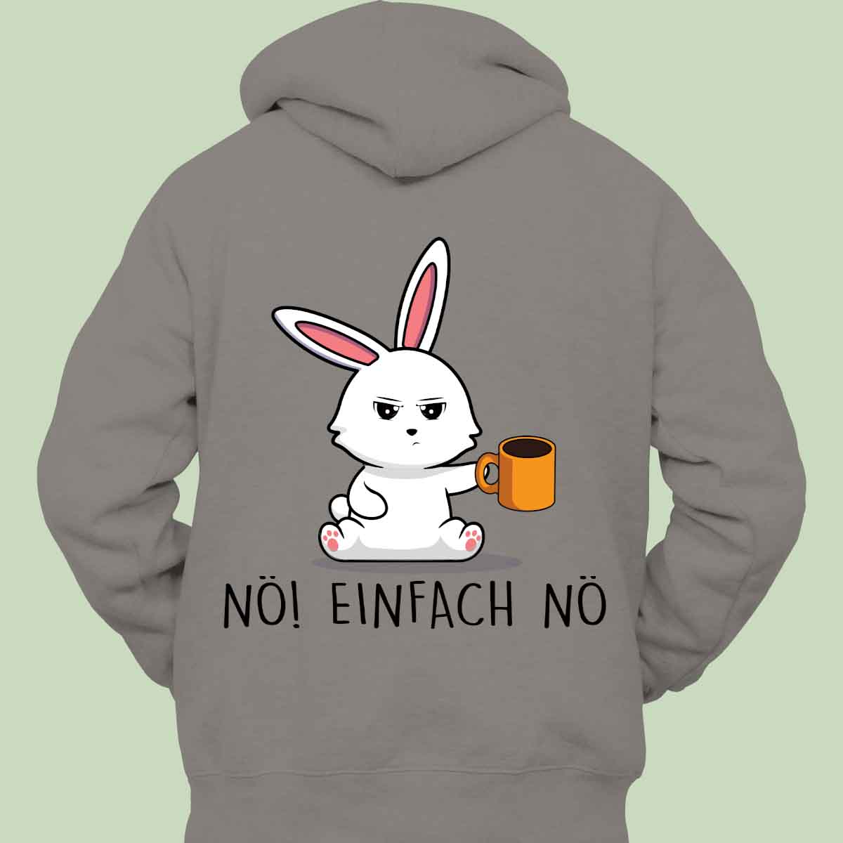 Nö! Kaffee Bunny - Hoodie Unisex Rückendruck