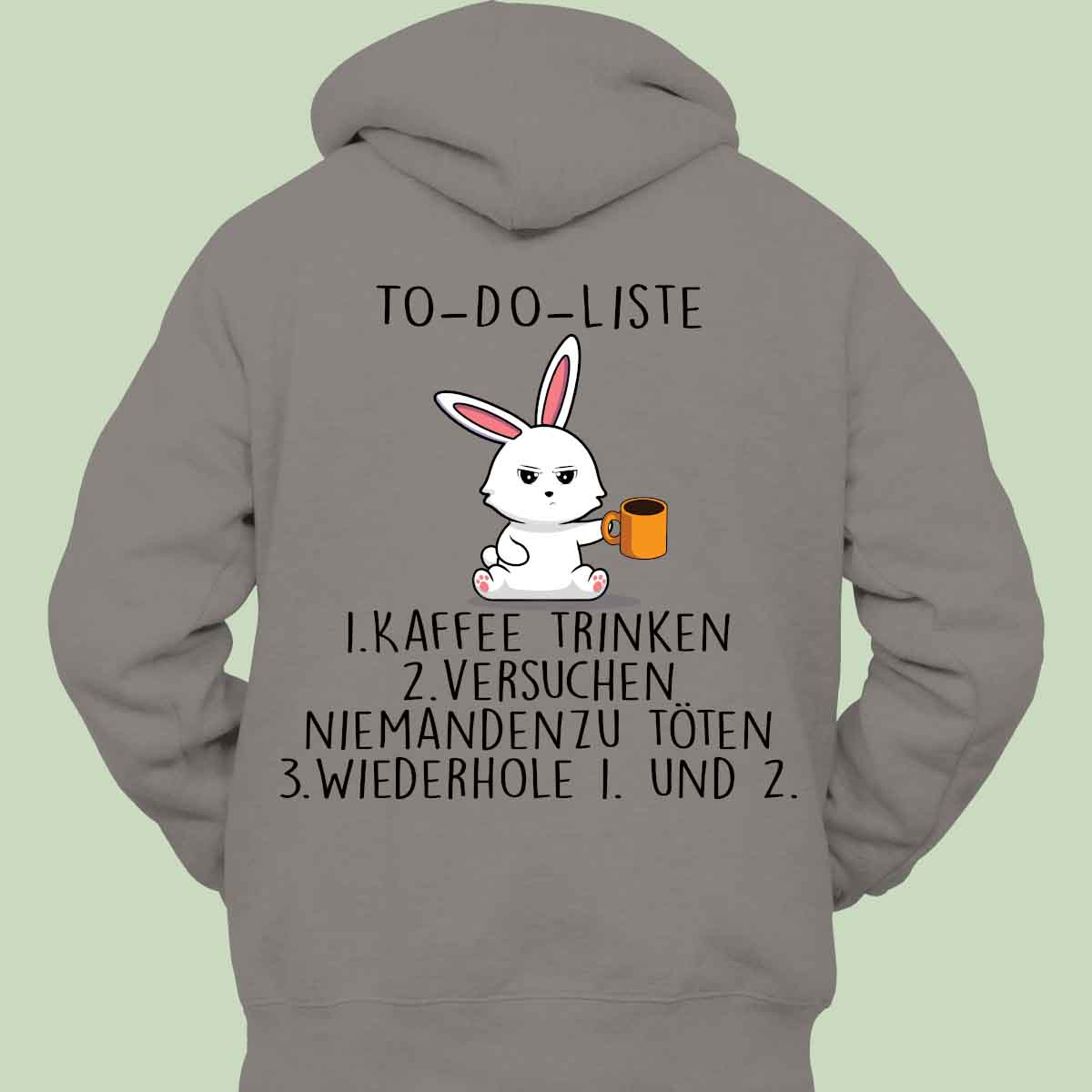 To-Do Bunny 2 - Hoodie Unisex Rückendruck