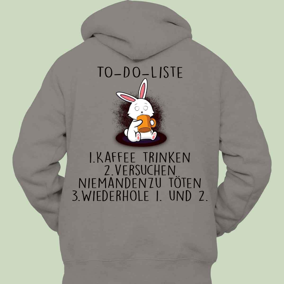 To-Do Bunny - Hoodie Unisex Rückendruck