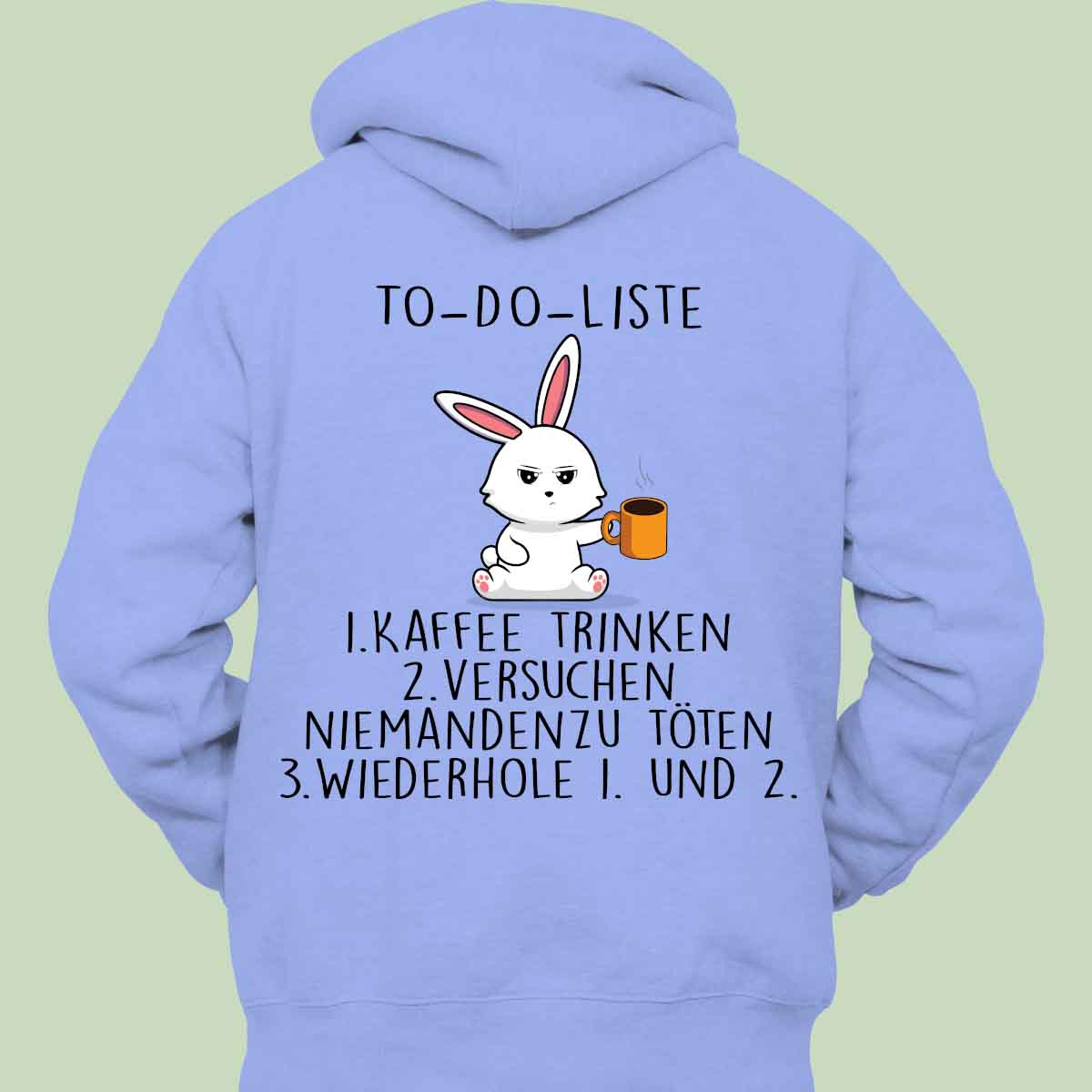 To-Do Bunny 2 - Hoodie Unisex Rückendruck