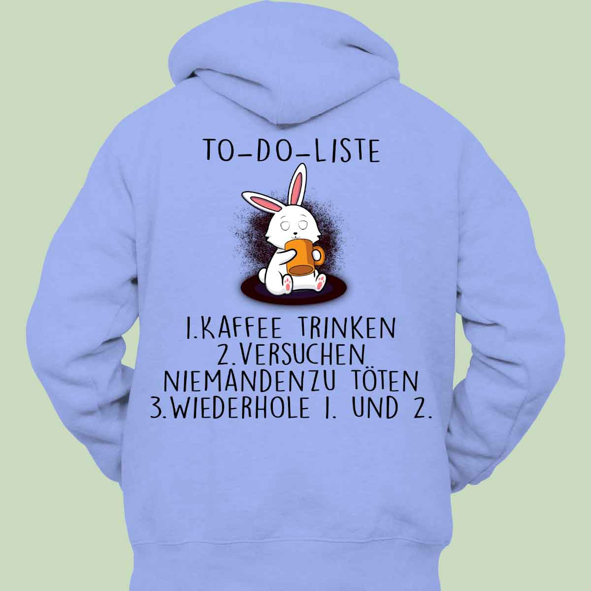 To-Do Bunny - Hoodie Unisex Rückendruck