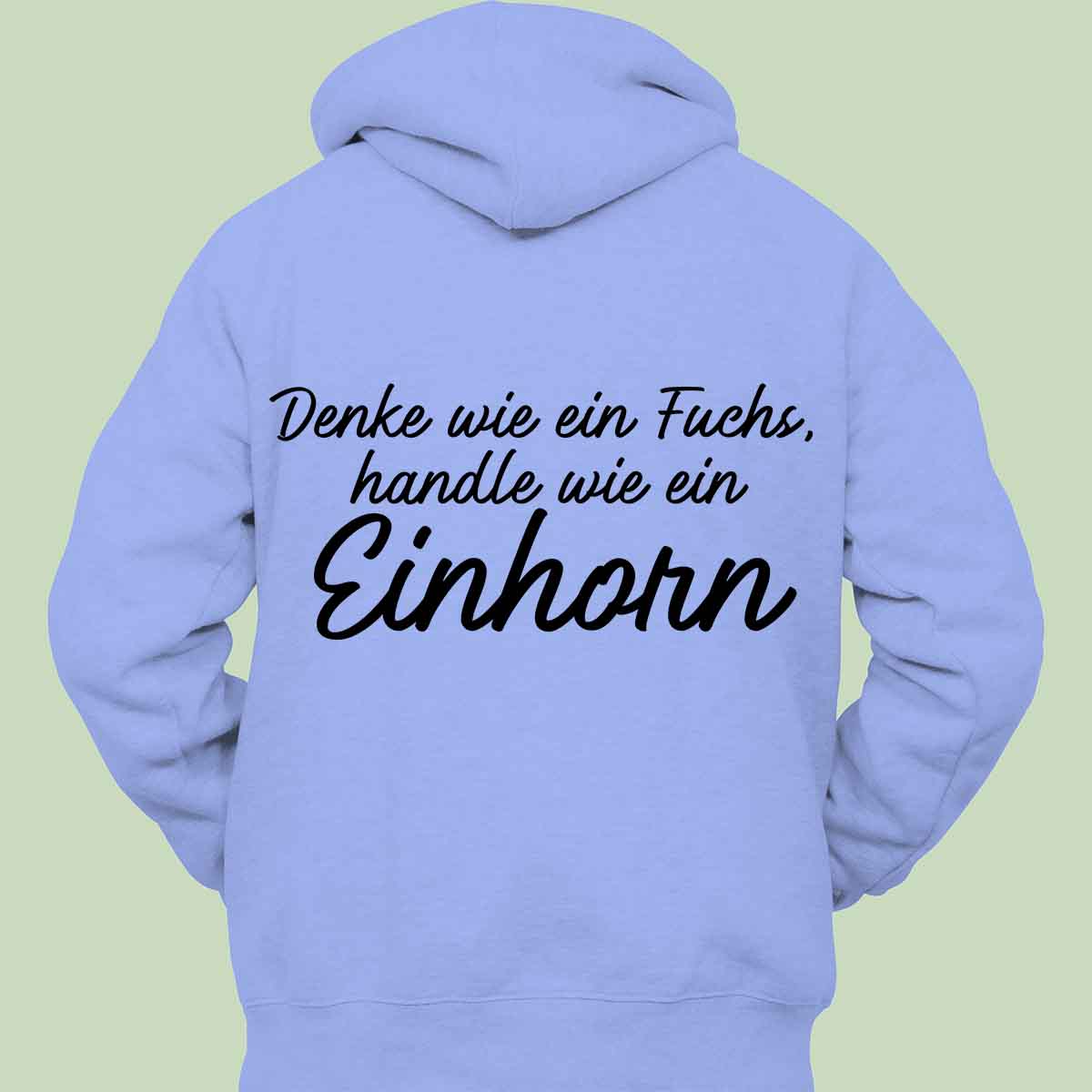 Fuchs Und Einhorn - Hoodie Unisex Rückendruck