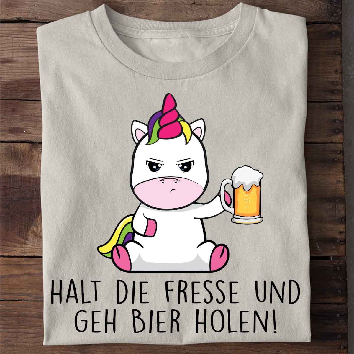 Bierholen Cute Einhorn - Shirt Unisex