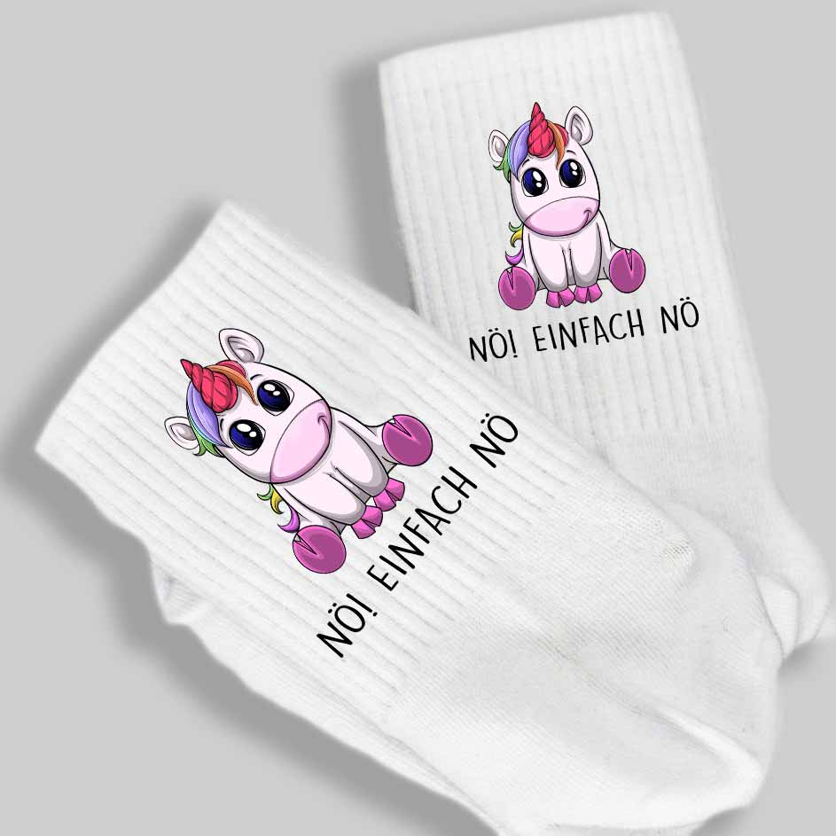 Nö! Einhorn - Premium Socken Lang