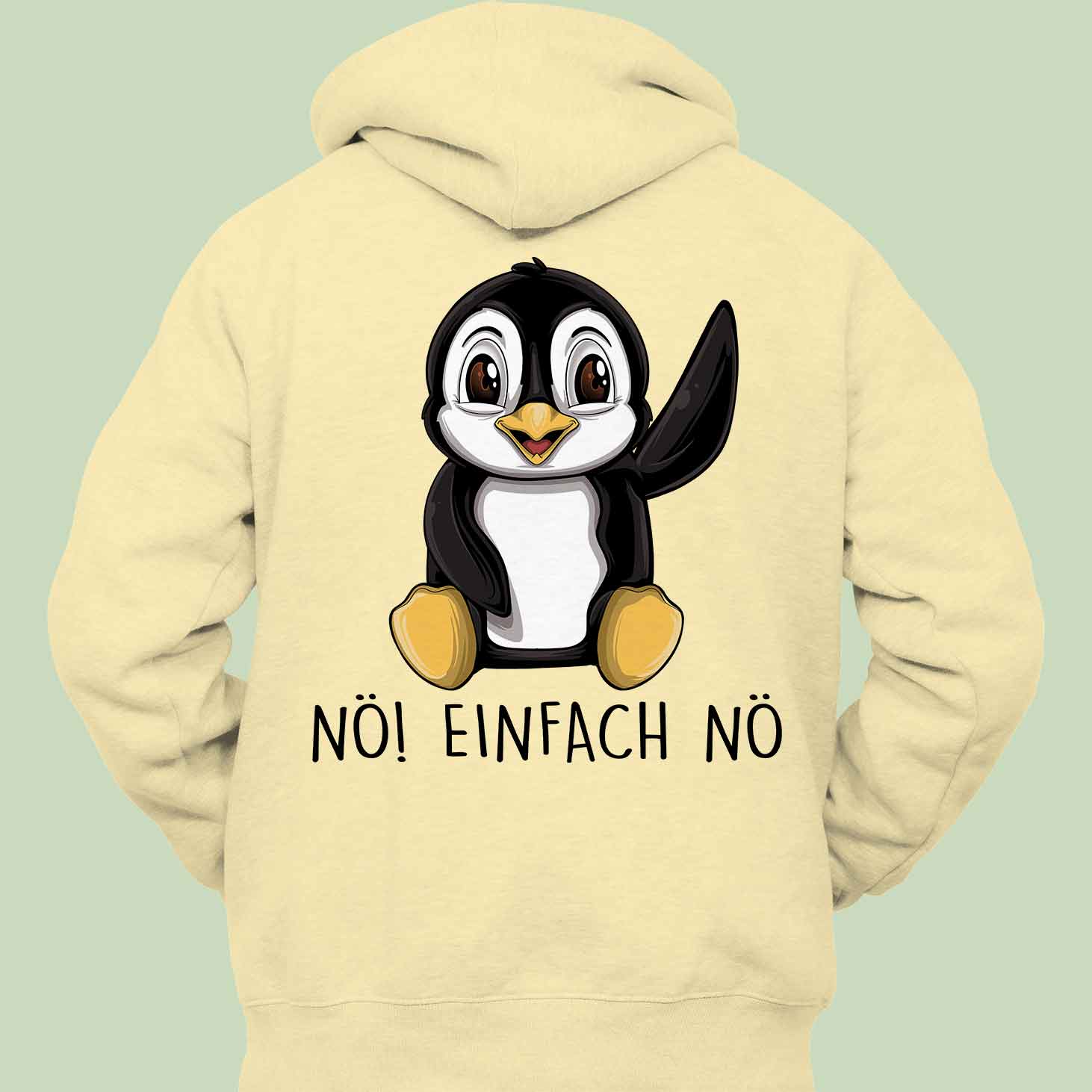 Nö Pinguin - Hoodie Unisex Rückendruck