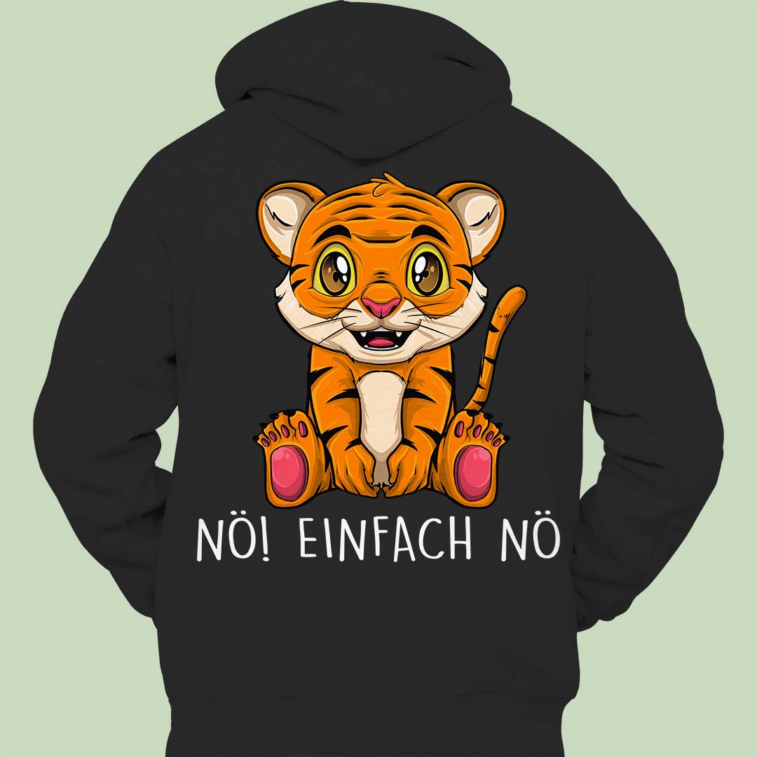 Nö! Tiger - Hoodie Unisex Rückendruck