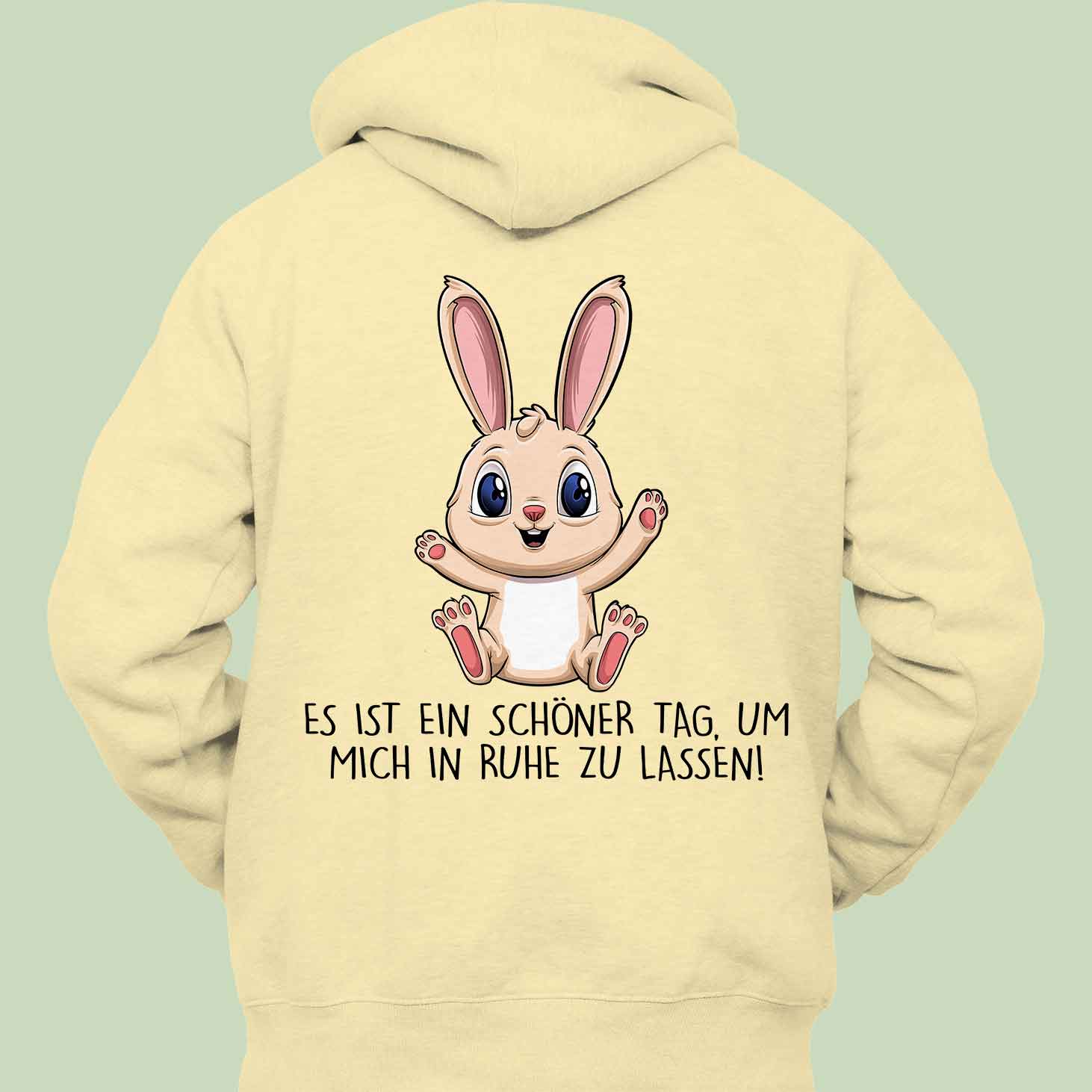 Ruhe Hase - Hoodie Unisex Rückendruck