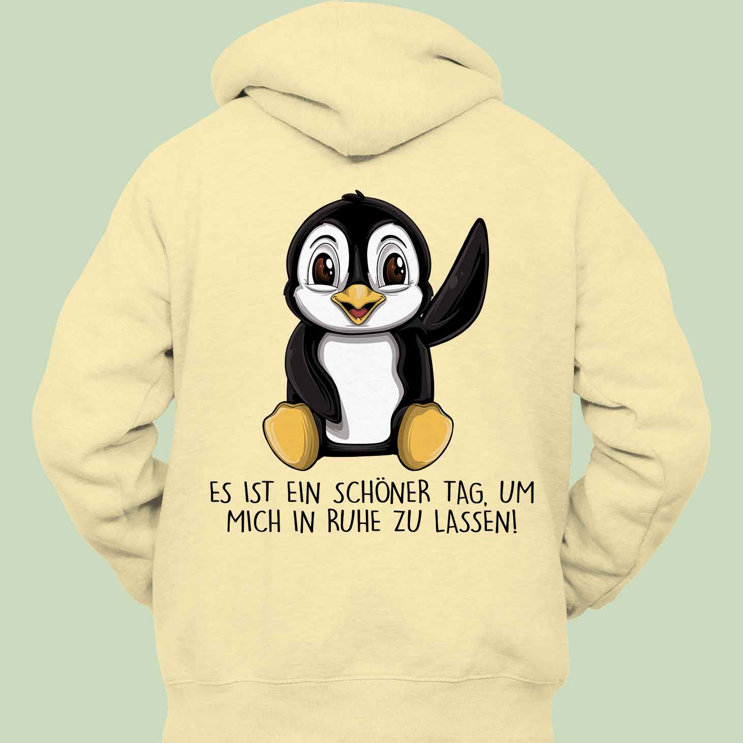 Ruhe Pinguin - Hoodie Unisex Rückendruck