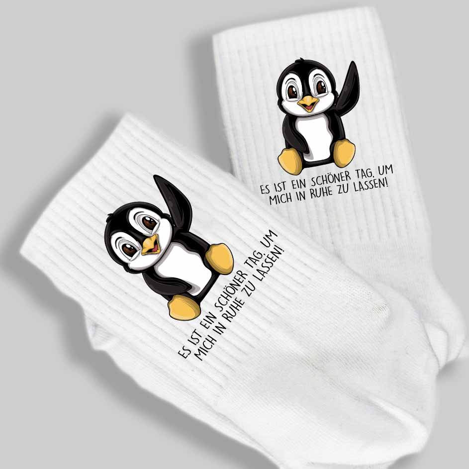 Ruhe Pinguin - Premium Socken Lang