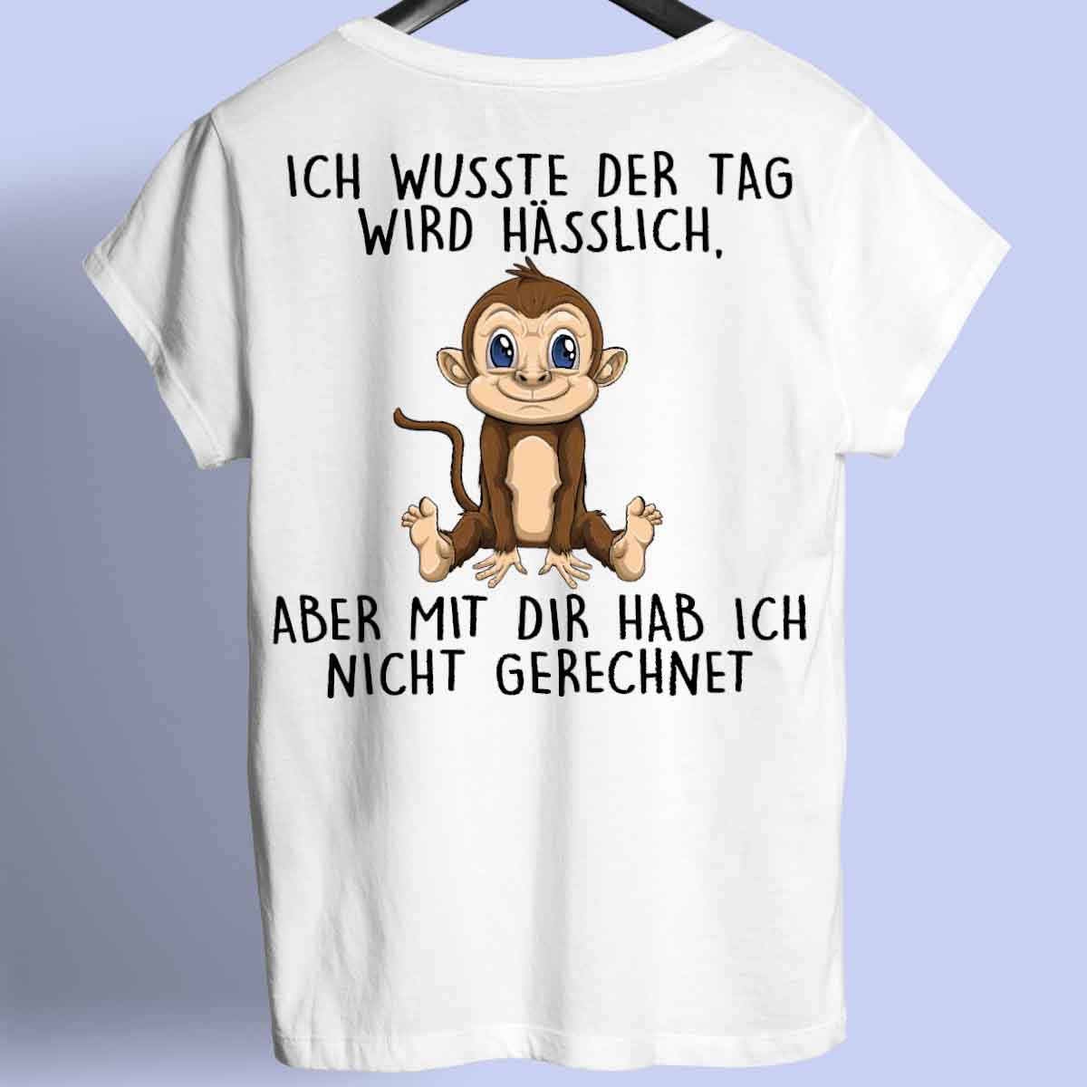 Hässlich Affe - Shirt Rückendruck