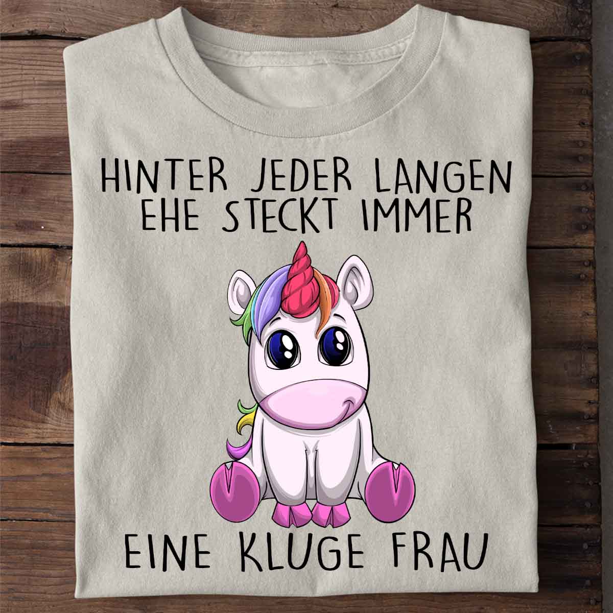 Kluge Frau Einhorn - Shirt Unisex