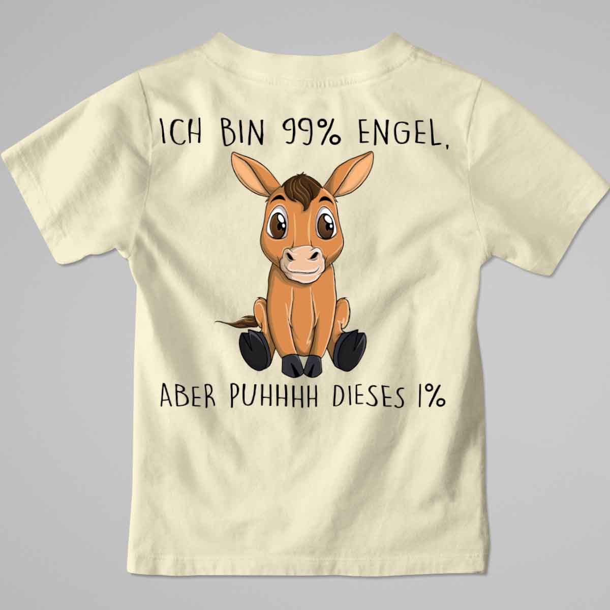 Engel Pferd - Premium Shirt Kinder Rückendruck