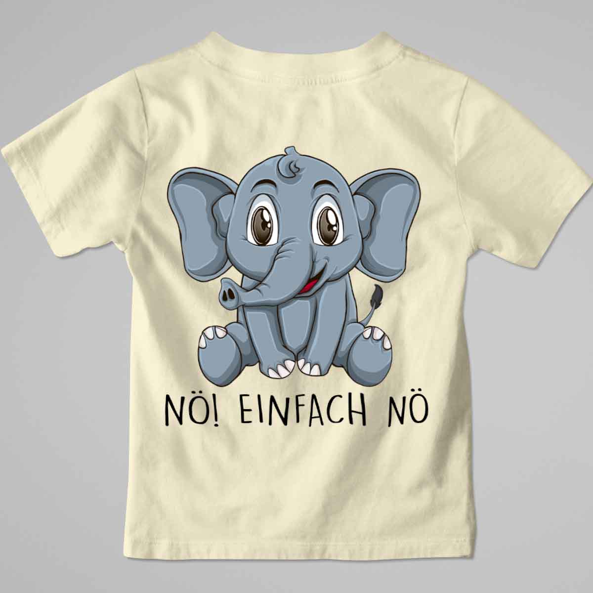 Nö! Elefant - Premium Shirt Kinder Rückendruck